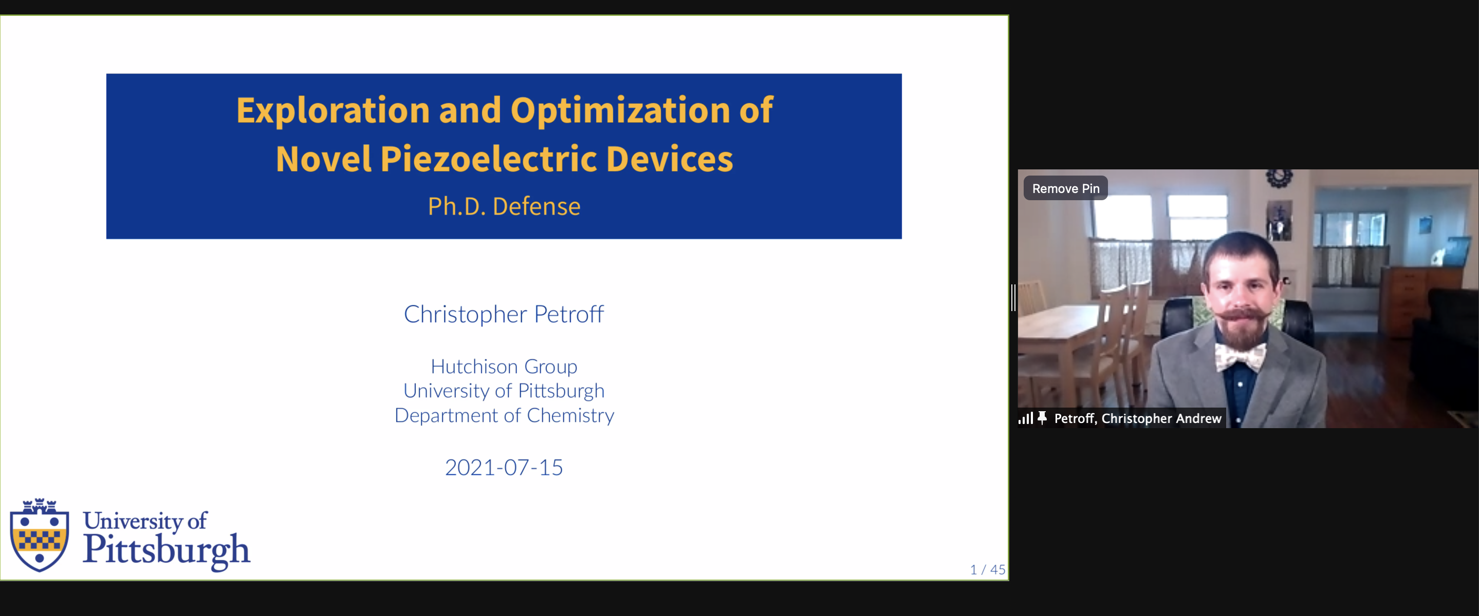 PhD defense of Chris Petroff
